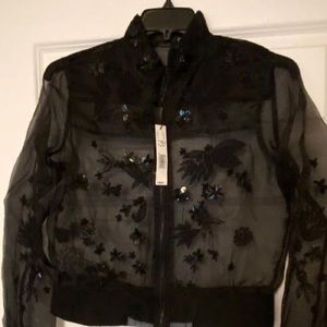 Unworn, brand new Elie Tahari Black Silk Jacket
